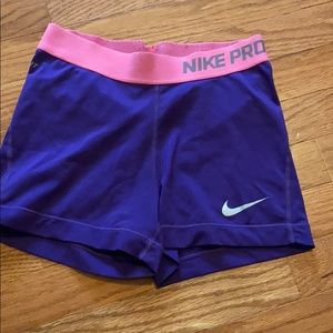 Purple and Pink Nike Pro